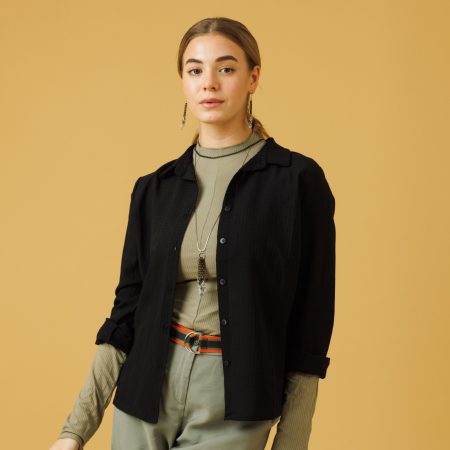 חולצה  תפרים ריב - אחרונות בירוק וכחול מידה 3