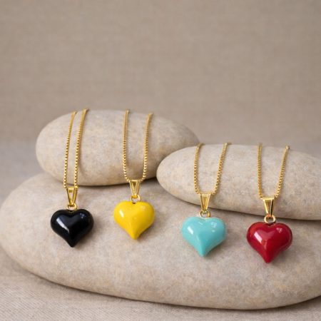 שרשרת לב ציבעונית