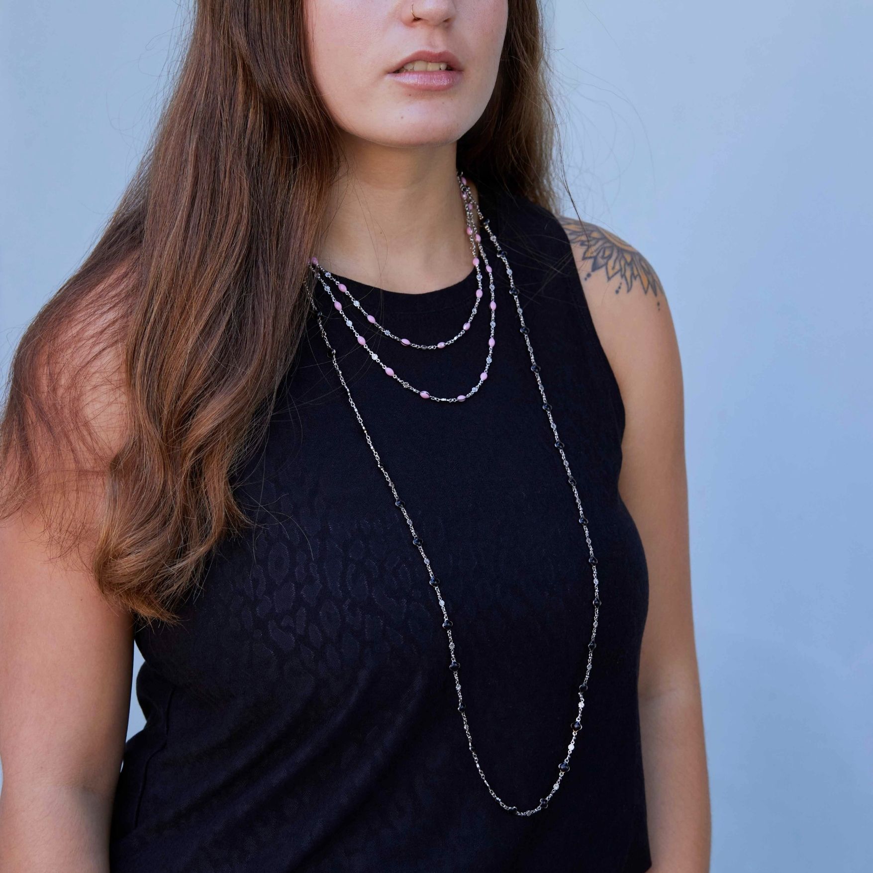 שרשרת בייסיק פרחים זהב – תמונה 3