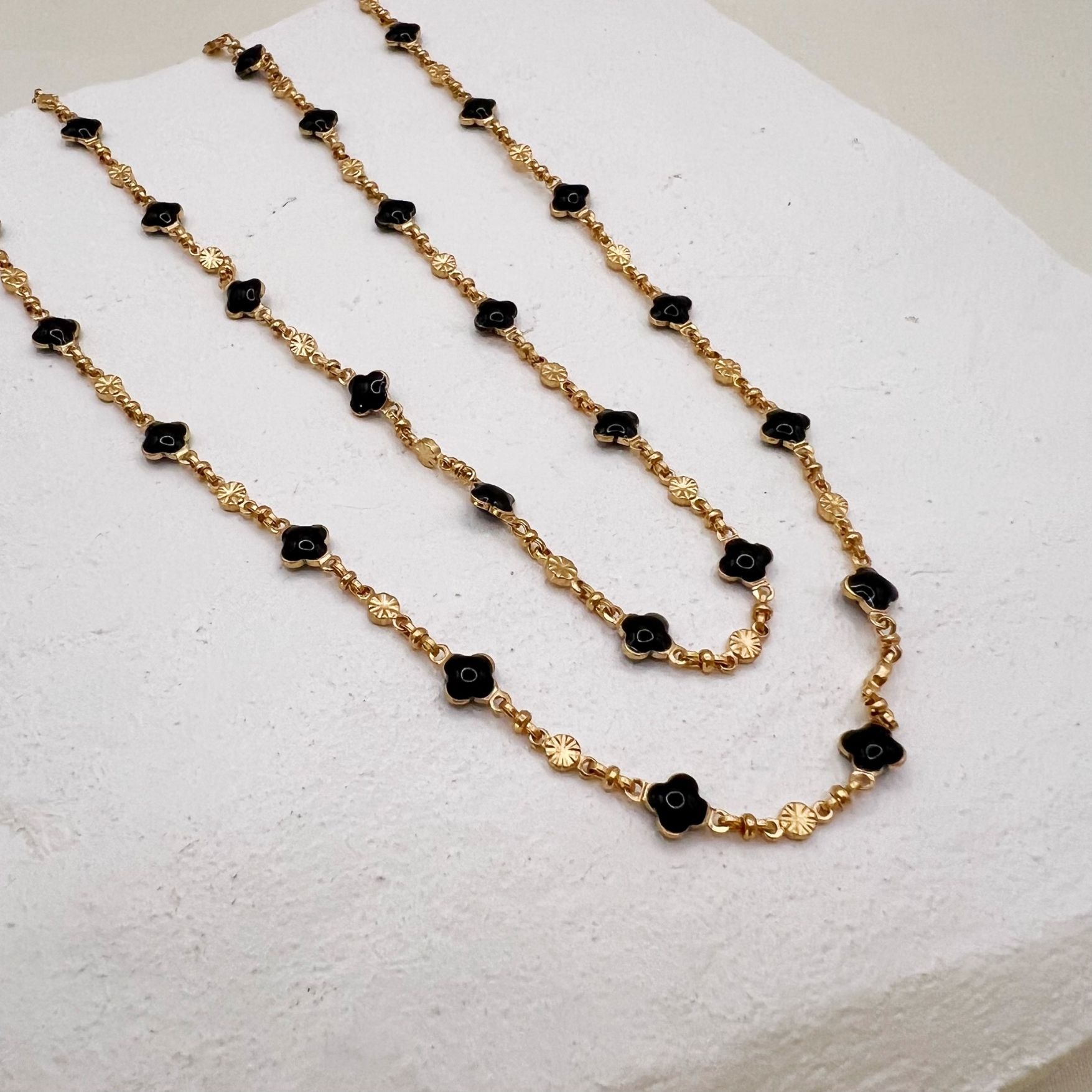 שרשרת בייסיק פרחים זהב – תמונה 7