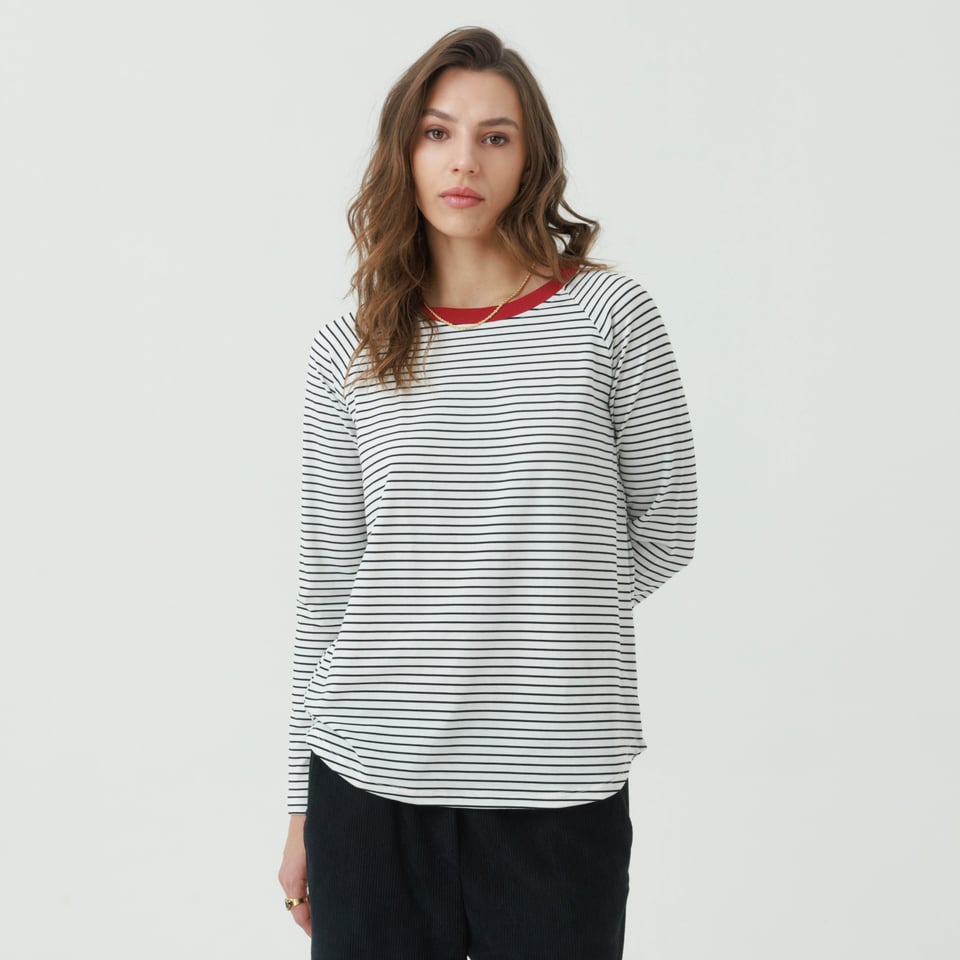 חולצה רגלן פסים צווארון – תמונה 7