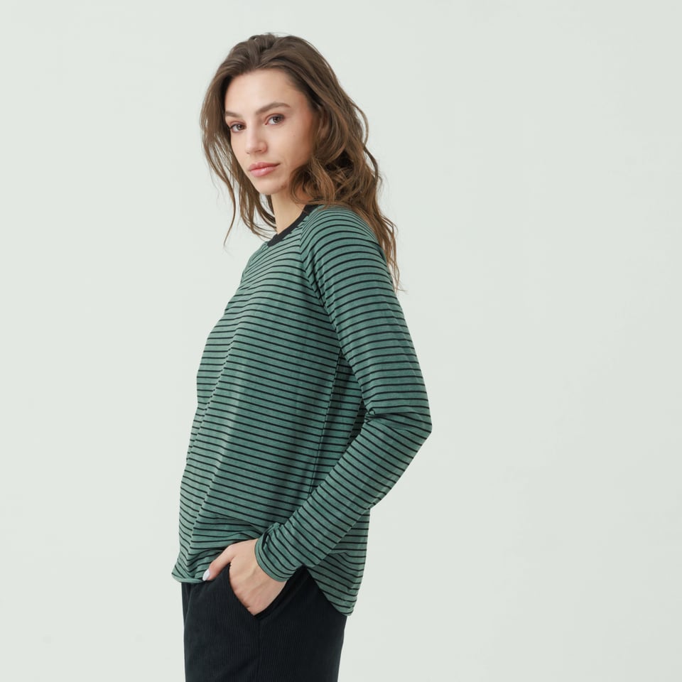 חולצה רגלן פסים צווארון – תמונה 11