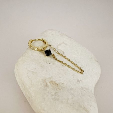 עגיל בודד סלין זהב 14 קראט